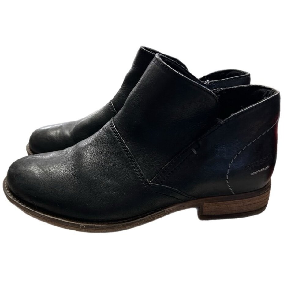 Josef Seibel Sienna 81 Black Washed Bootie Ankle Boots SIZE 39